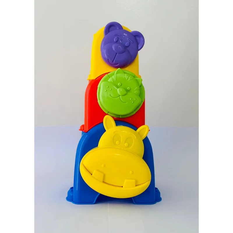 Anima Cubos Brinquedo Didatico - Hipopotamo - Amarelo TA TE TI INDUSTRIA E
