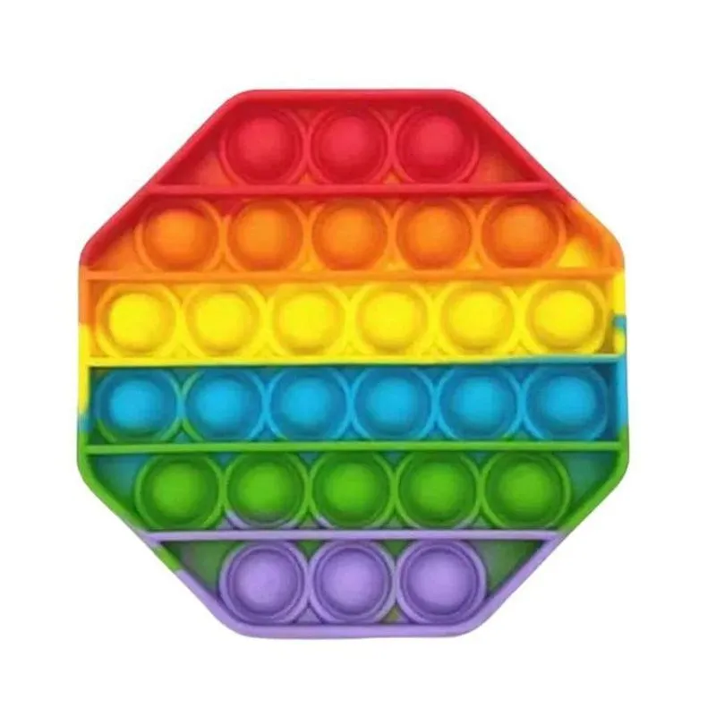Pop-it - Brinquedo Aperta Pop Arco-Iris - Octogono - 44054 TOYNG