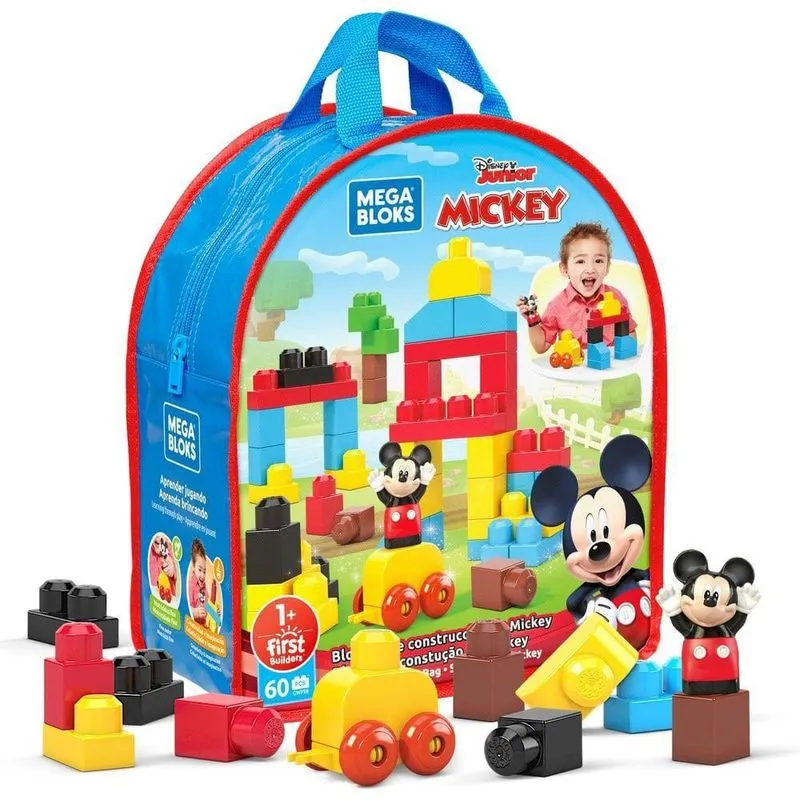 Blocos de montar com 60 pecas Mega Bloks - Mickey - Disney Junior MATTEL