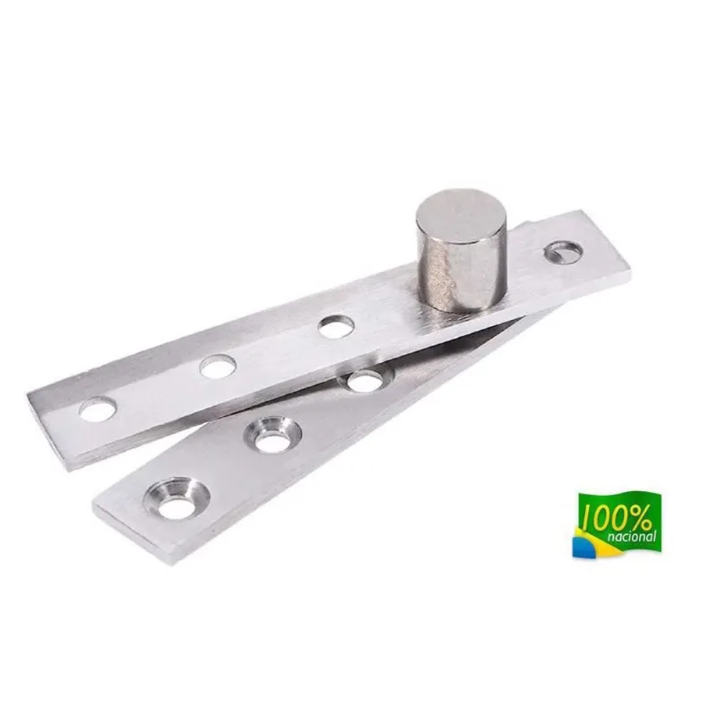 Dobradiça Pivotante Inox Giratória Móveis Portas Estreita