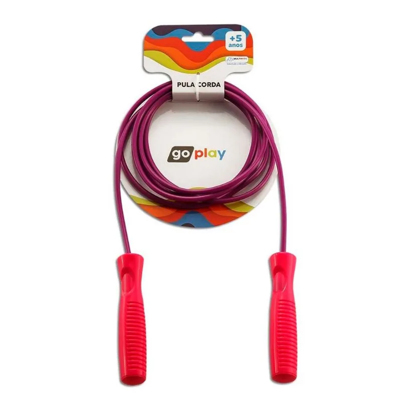 Pula Corda Go Play 2,4m - Rosa - BR947 MULTIKIDS