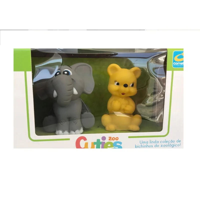Colecao Cuties Zoo - Elefantinho e Urso COMETA