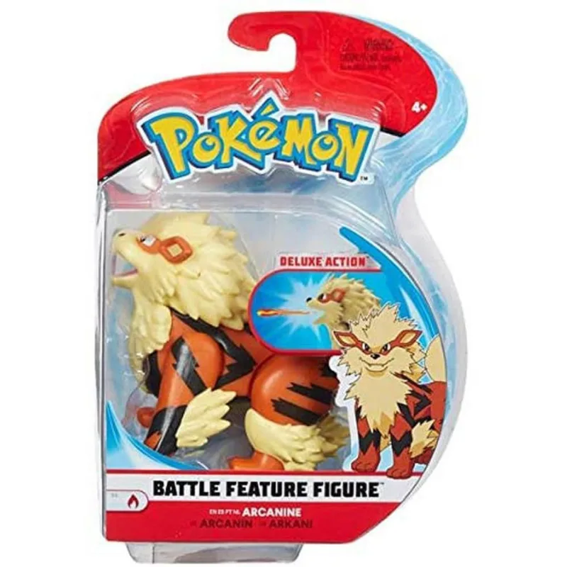 Pokemon Figuras de Acao Sortidas - Batlle Feature Figure - Arcanine SUNNY BRINQUEDOS