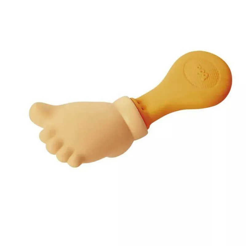 Mordedor para Bebe com Chocalho Pezinho Colors - Laranja TOYSTER