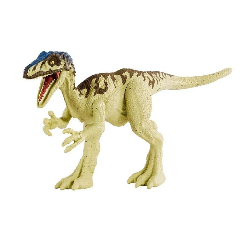Figura Jurassic World - Dinossauro Basico - Conjunto de Ataque - Coelurus MATTEL