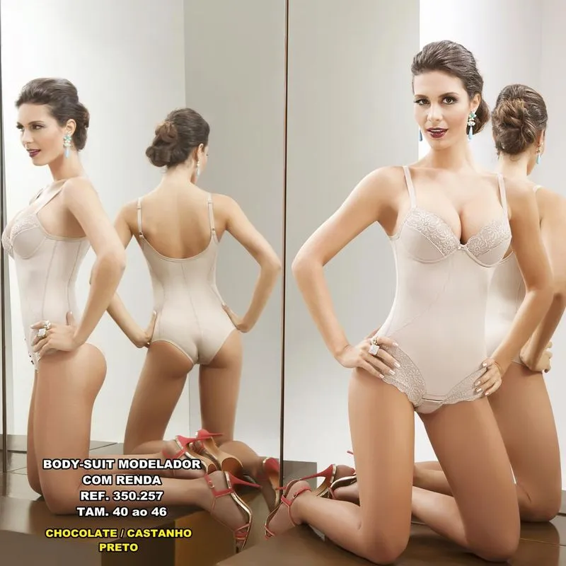 Modelador com Renda na Perna e Alça Regulável Vi Lingerie