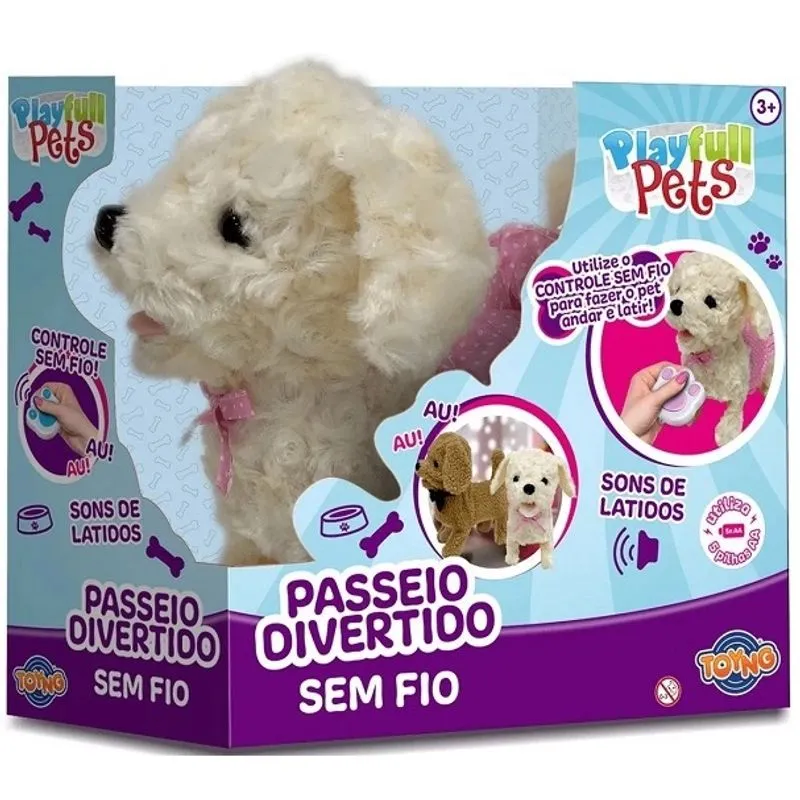 Playfull Pets Passeio Divertido sem fio cachorro - Bege TOYNG