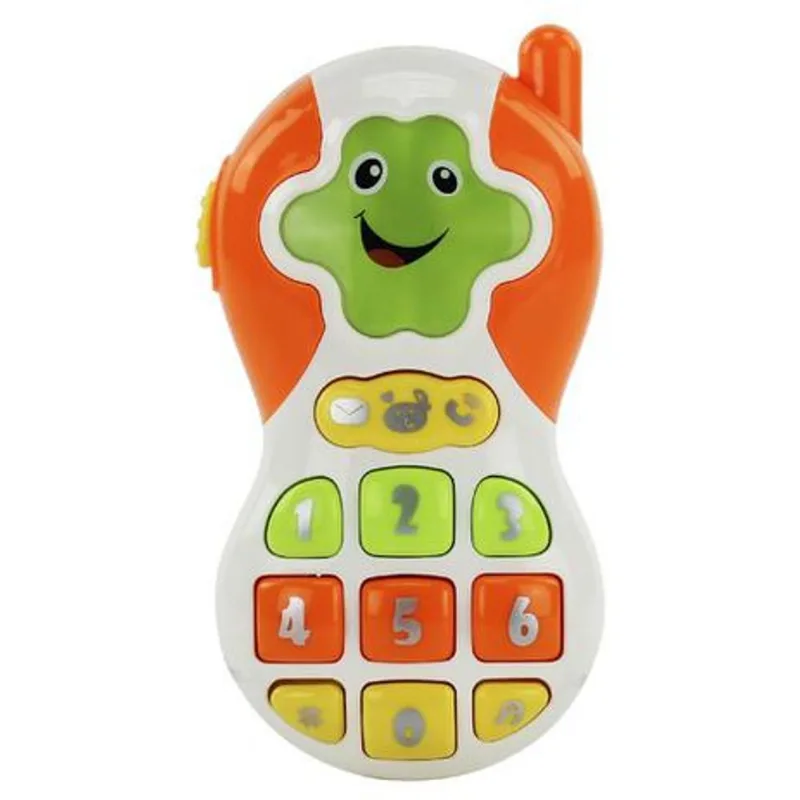 Celular Musical com Som e Luzes - Cor Laranjado BBR