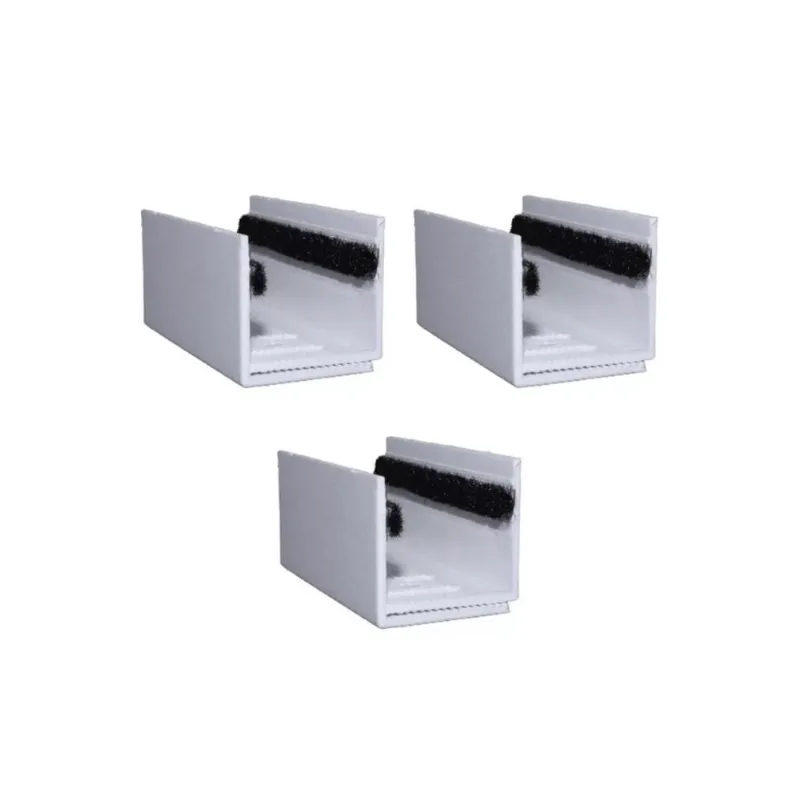 03 Un Guia U Externo Ajustável Para Porta De Correr - Branco