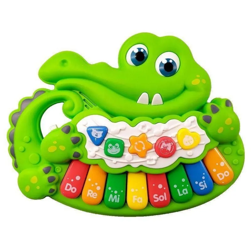 Teclado Musical Animalzinho Jacare Verde BBR
