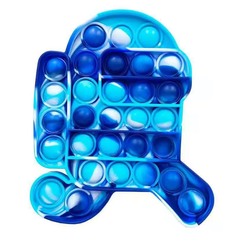 Pop Fun - Empurra Estoura Bolha Among - Azul Branco SHINY TOYS