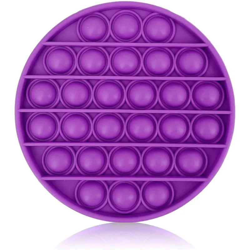 EMPURRA ESTOURA BOLHA - REDOND COR ROXO SHINY TOYS