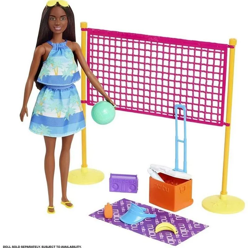 Barbie Malibu The Ocean Conjunto Dia na Praia Volei de Praia MATTEL