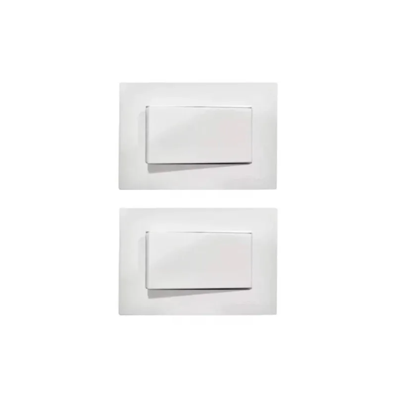 02 Interruptor Paralelo Moveis Mdf Margirius Branco 10A 250V