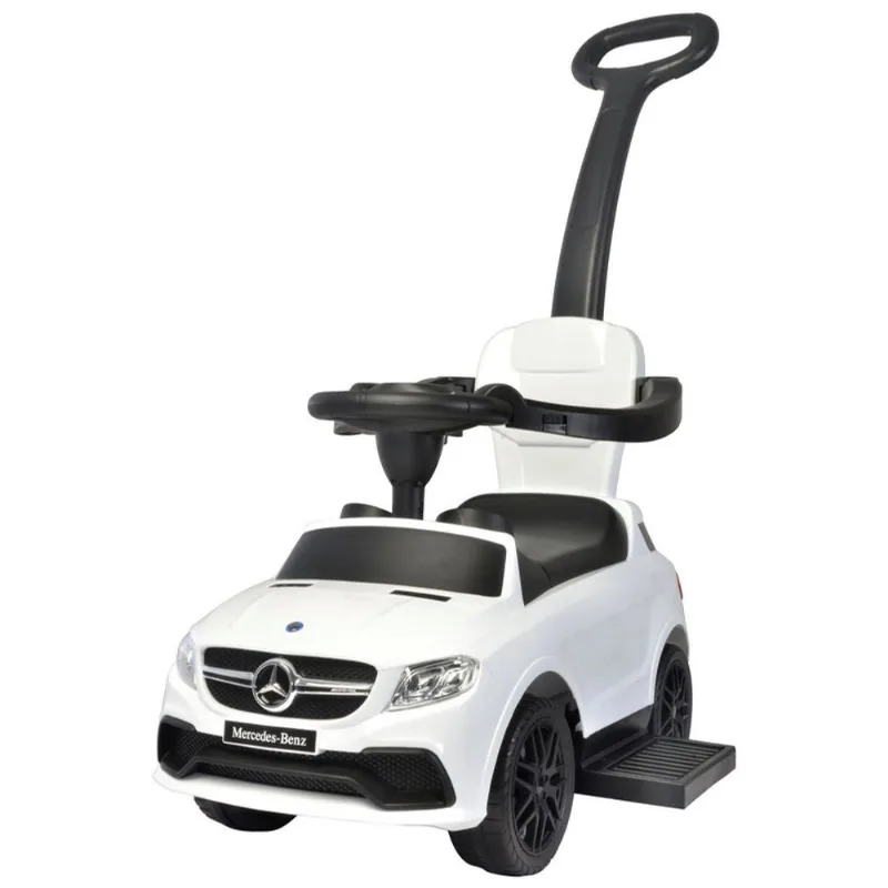 Carrinho de passeio com empurrador Mercedes Benz com musica - Branco - 3288 TERRACO