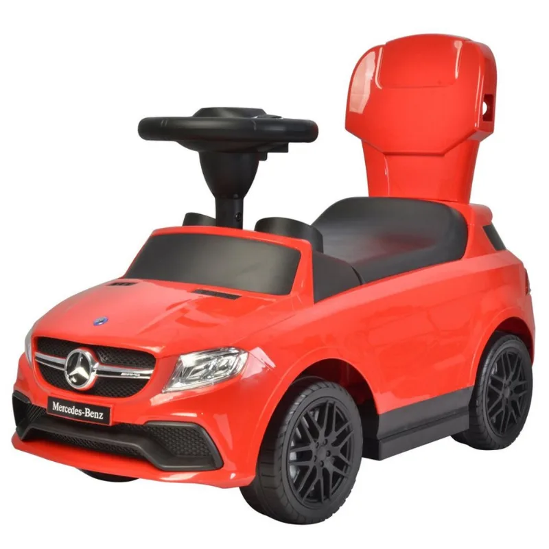 Carrinho de passeio com empurrador Mercedes Benz com musica - Vermelho - 3288 TERRACO
