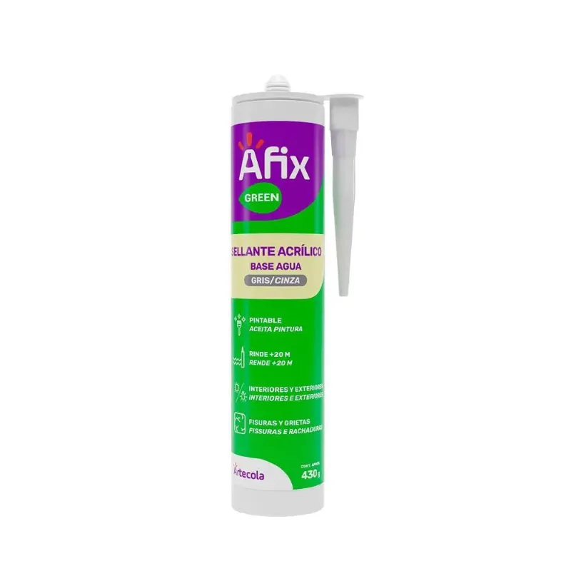 02 Silicone Base Água Selante Acrílico 430Gr Cinza