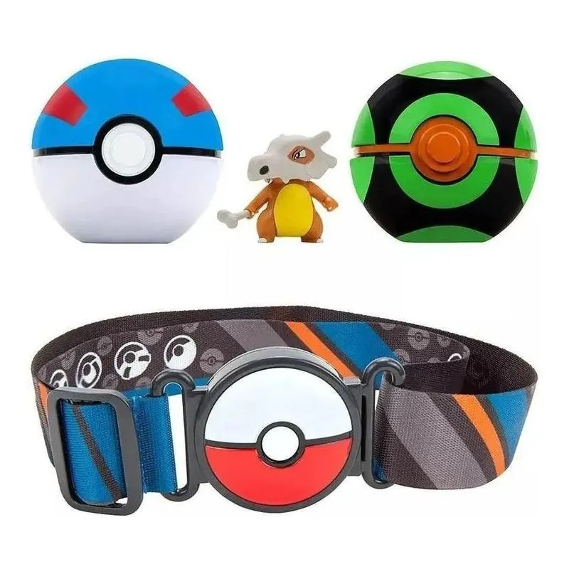 Cinto Pokemon - Com Pokebola e Figura do Cubone - Preto e Azul SUNNY BRINQUEDOS
