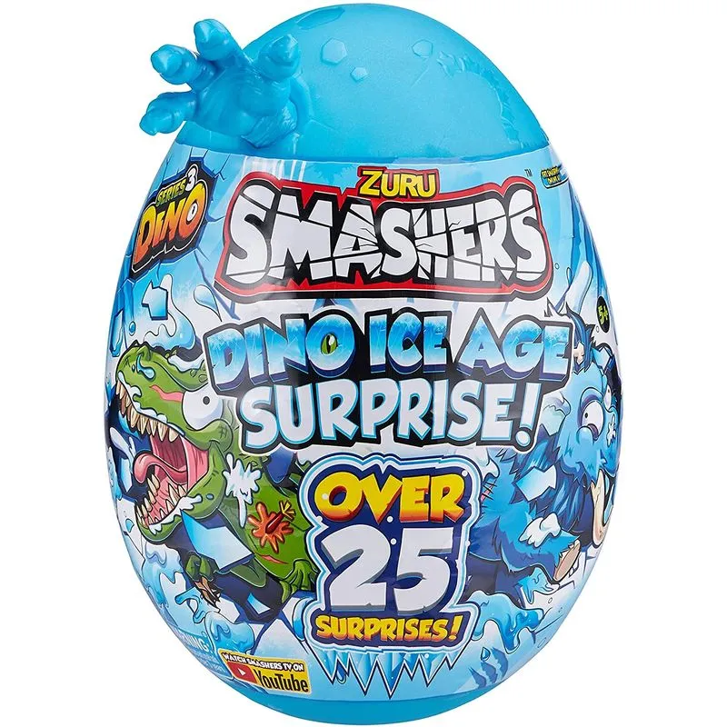 Smashers Ovo Dino Ice Surpresa Grande - Smashers Dino Ice Age Surprise - Azul START