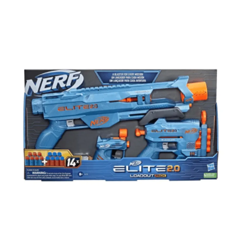 Conjunto de Lanca Dardos - Nerf - Elite 20 - Loadout -3 Lancadores e 14 Dardos - Hasbro HASBRO Conjunto de Lanca Dardos - Nerf - Elite 2.0 - Loadout -3 Lancadores e 14 Dardos - Hasbro HASBRO