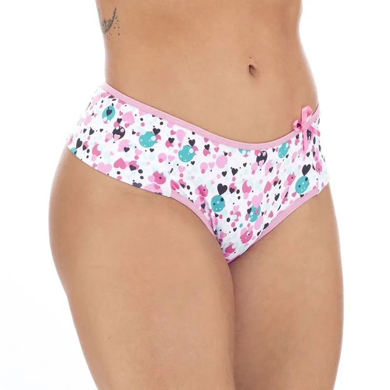 Calcinha Estampada com Elastico Trabalhado e Laço de Enfeite Yully Calcinha Estampada com Elastico Trabalhado e Laço de Enfeite - Miess