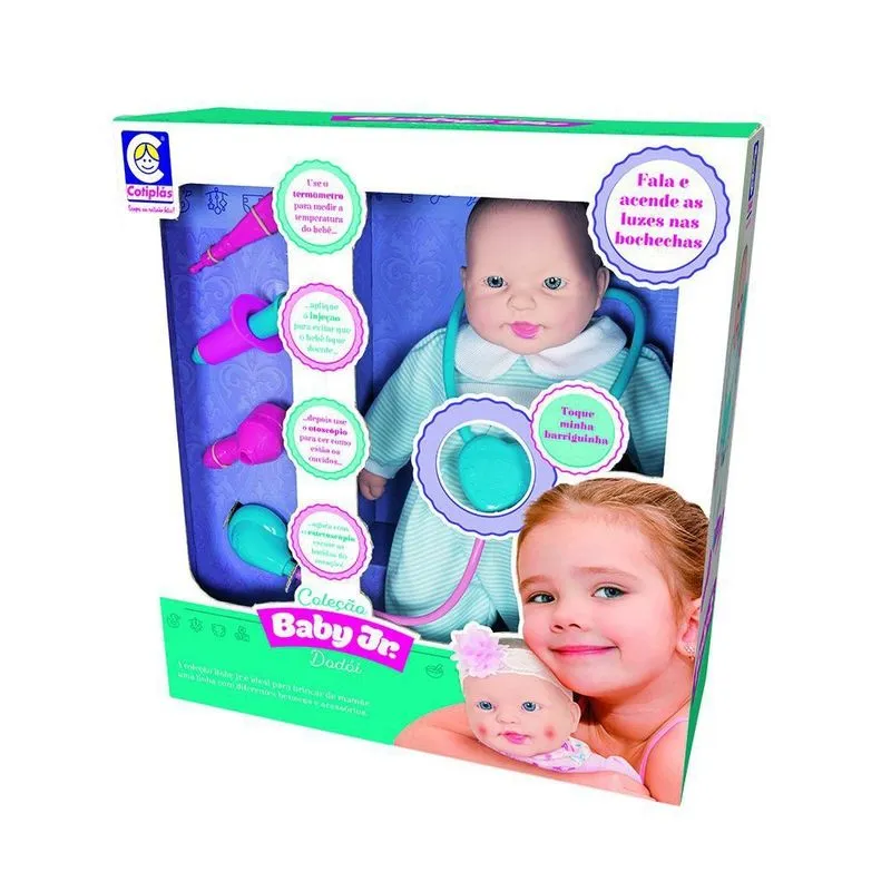 Boneca Baby Jr Cuida Bebe Dodoi - Azul - 2188 COTIPLAS