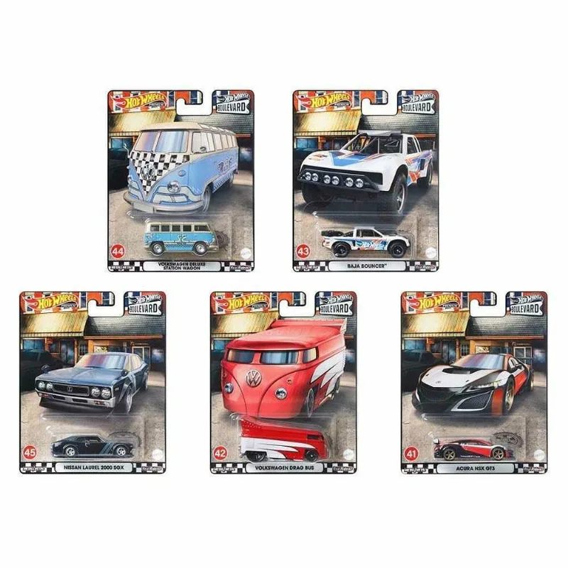 Veiculo Hot Wheels - Escala 1:64 Boulevard - kit com 5 Carrinhos MATTEL