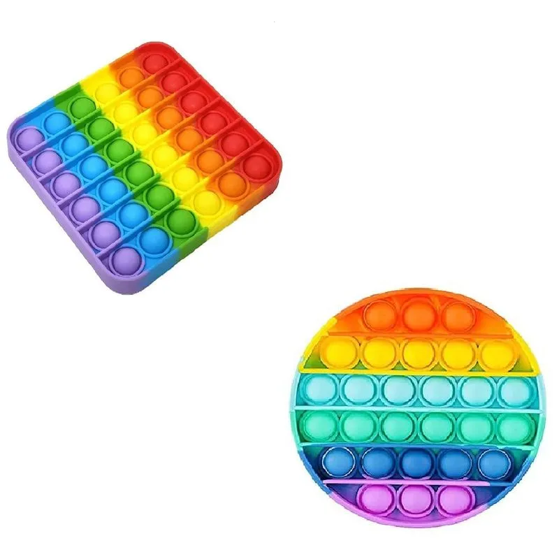 Pop Fun - Quadrado e Redondo Coloridos - Kit com 2 - SHINY TOYS
