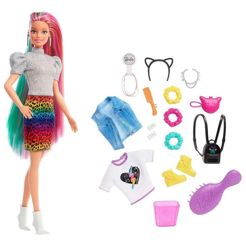 Barbie cabelo colorido e raspado muda de cor - Loira - GRN80 MATTEL
