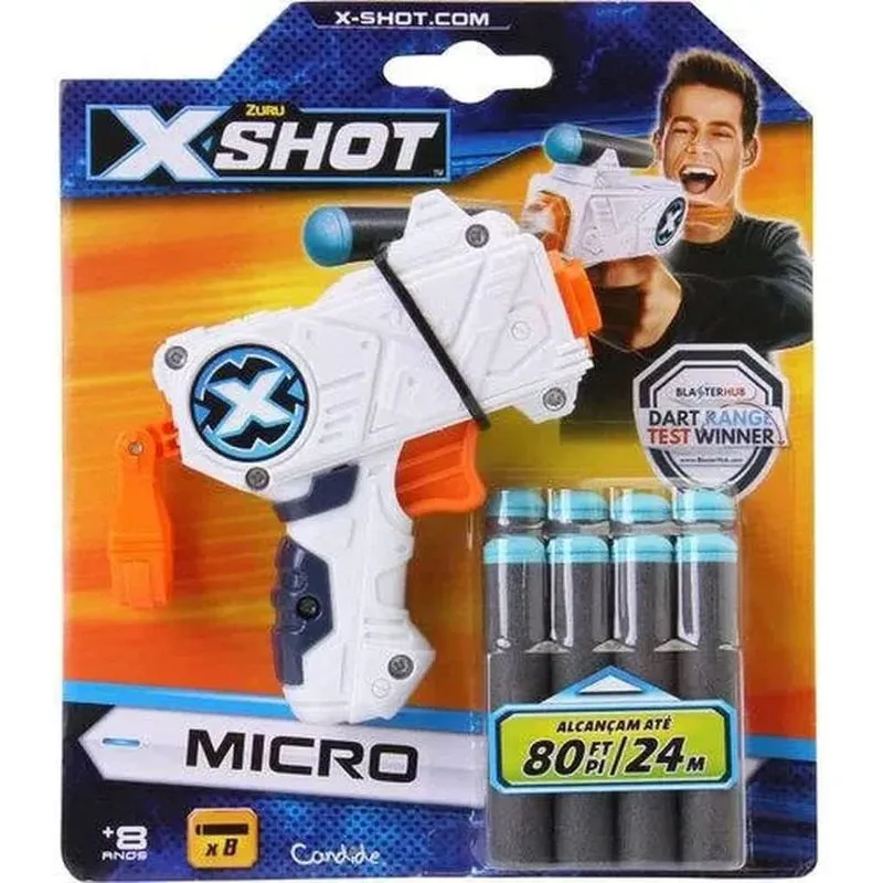 Micro Lanca Dardos - X Shot - Espuma - Branco CANDIDE