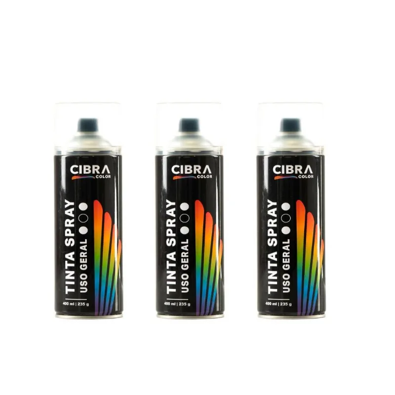 03 Verniz Incolor Para Pintura Artesanato Metal 400ml