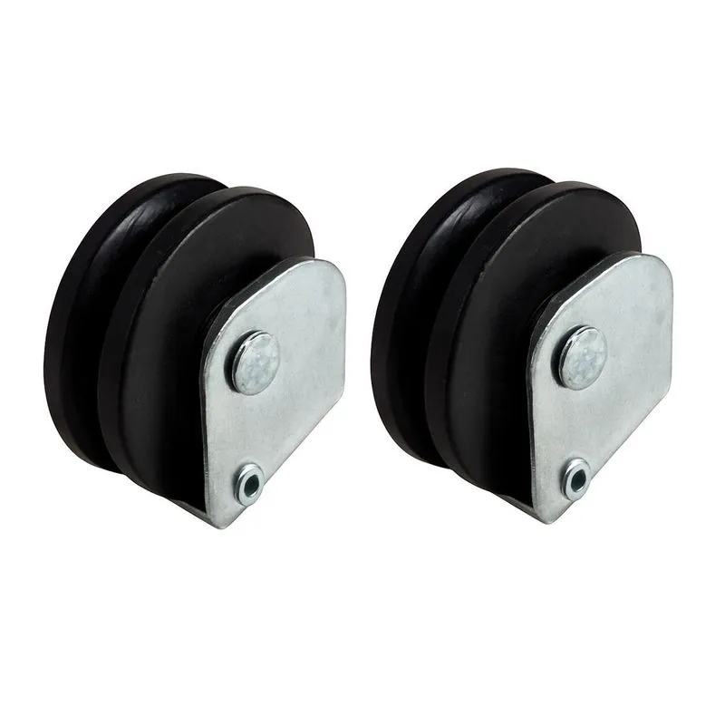 02 Roldana Inferior Fixa Janela E Porta Correr De Aço 45mm