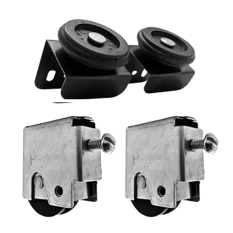 Kit Guia E Roldana Articulada Para Porta Correr De Aço 37mm
