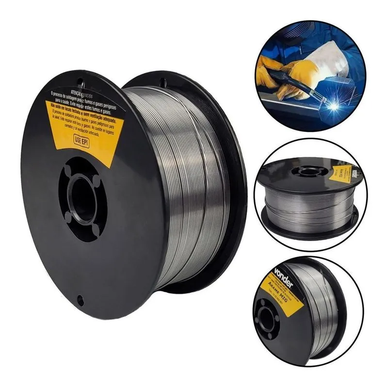 Arame Solda Mig Uso Sem Gás Auto Protegido 1kg 0.8mm Vonder
