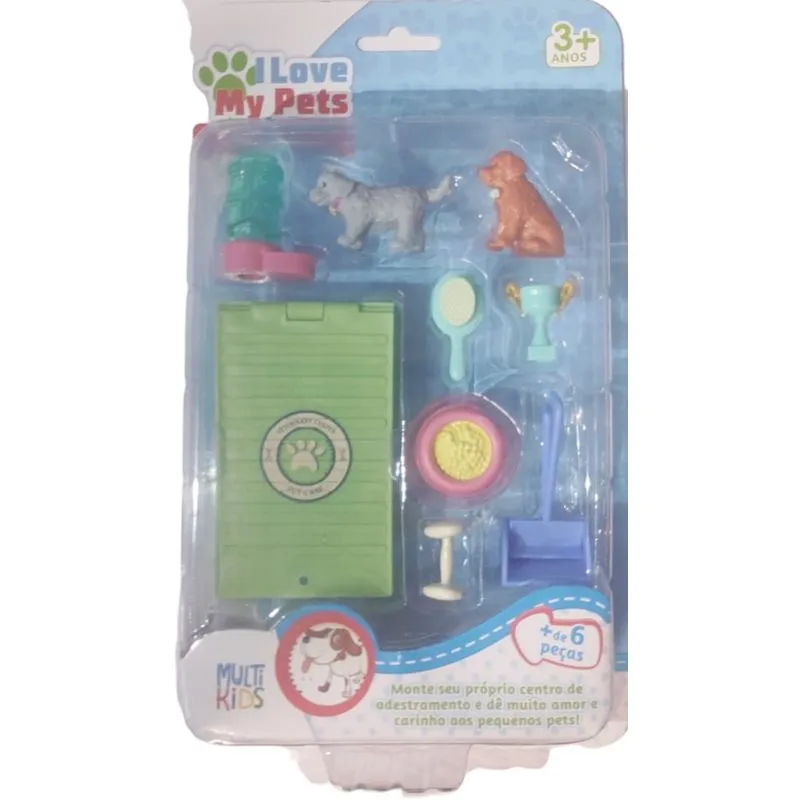 Set - I Love My Pets De Adestramento - Cinza MULTIKIDS