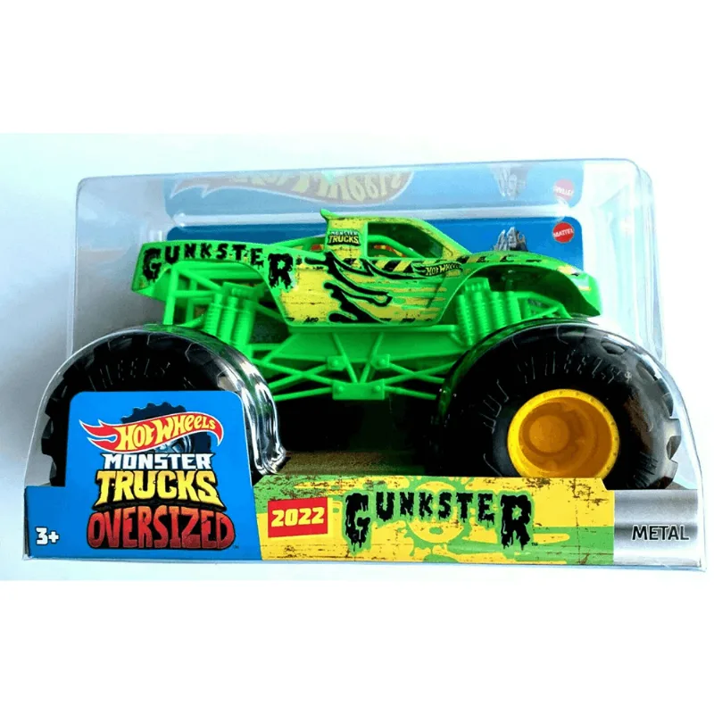 Veiculo - Hot Wheels - 1:24 - Monster Trucks - Gunkster - Verde - Mattel MATTEL