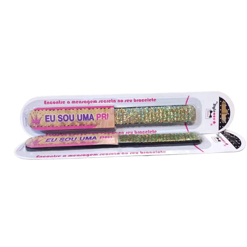 Pulseira - Meu Estilo Magico - Bracelete Com Frase - Dourado MULTIKIDS