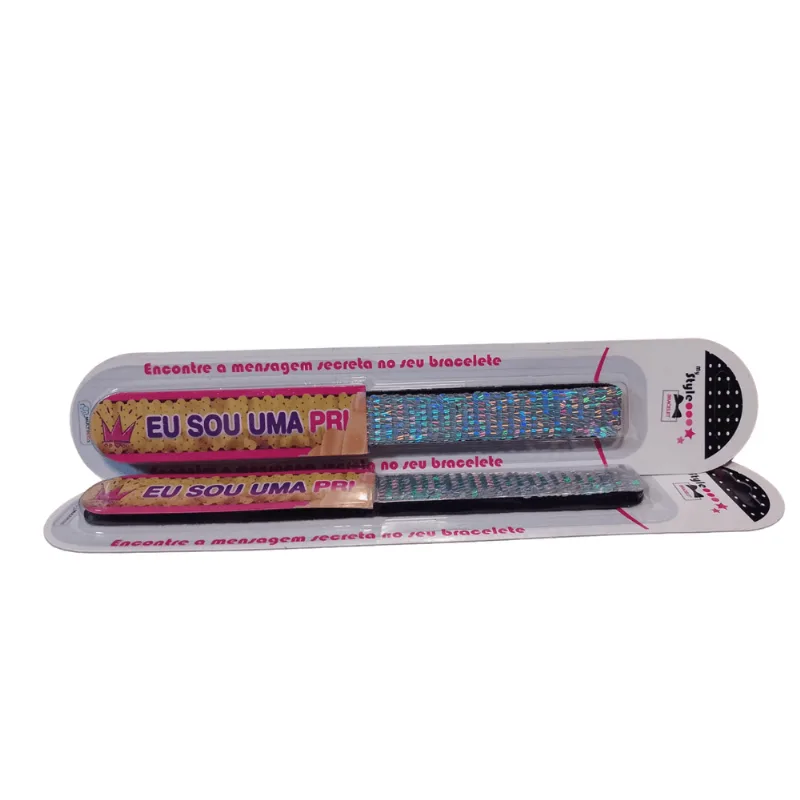 Pulseira - Meu Estilo Magico - Bracelete Com Frase - Prata MULTIKIDS