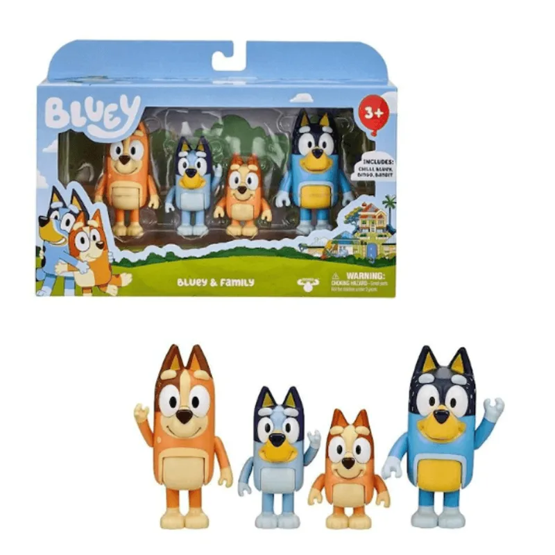 Bluey Story - 4 Figuras - Bluey e Family MATTEL Bluey Story - 4 Figuras - Bluey & Family MATTEL