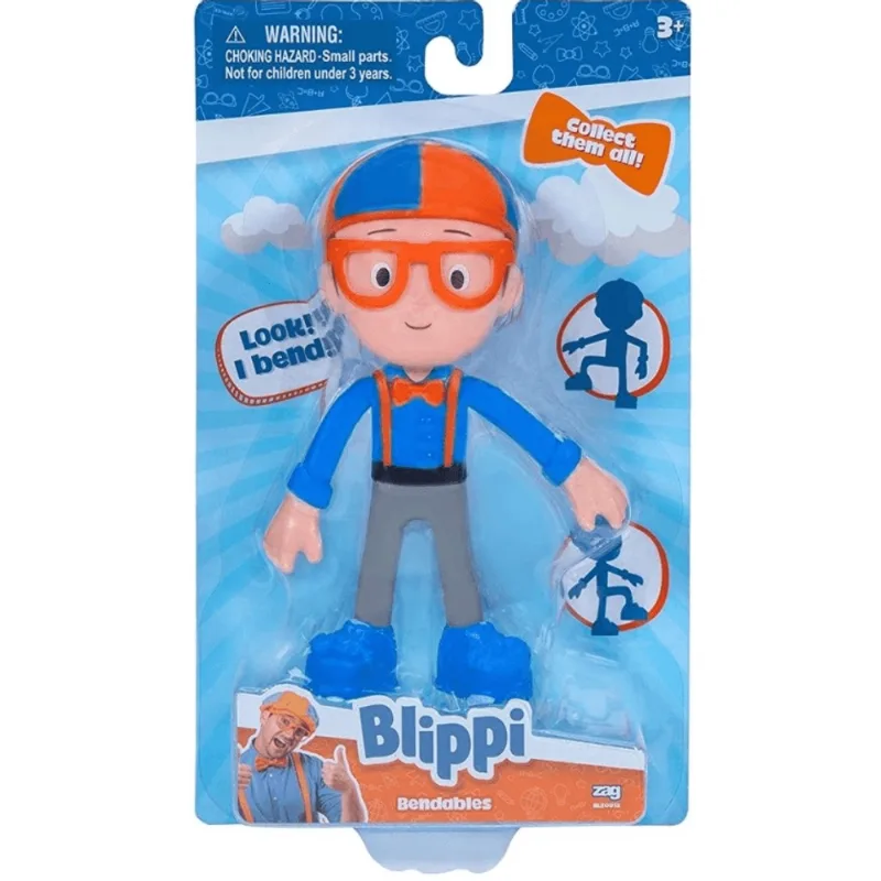 Boneco - Blippi - Bendables - Chapeu Laranja - Candide CANDIDE