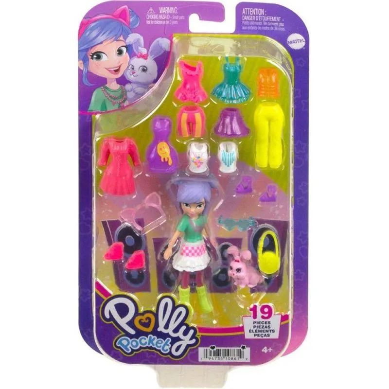 Boneca - Polly Pocket - Conjunto de Looks Branco - MATTEL