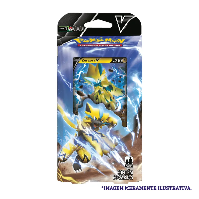 Cartas - Deck Baralho de Batalha V - Pokemon Zeraora V - COPAG DA AMAZONIA