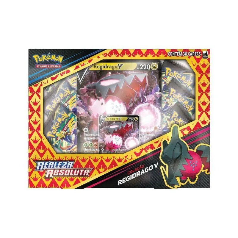 Cartas - Box Pokemon Colecao - Realeza Absoluta Regidrago V COPAG DA AMAZONIA