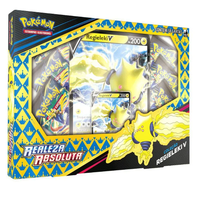 Cartas - Box Pokemon Colecao - Realeza Absoluta Regieleki V COPAG DA AMAZONIA