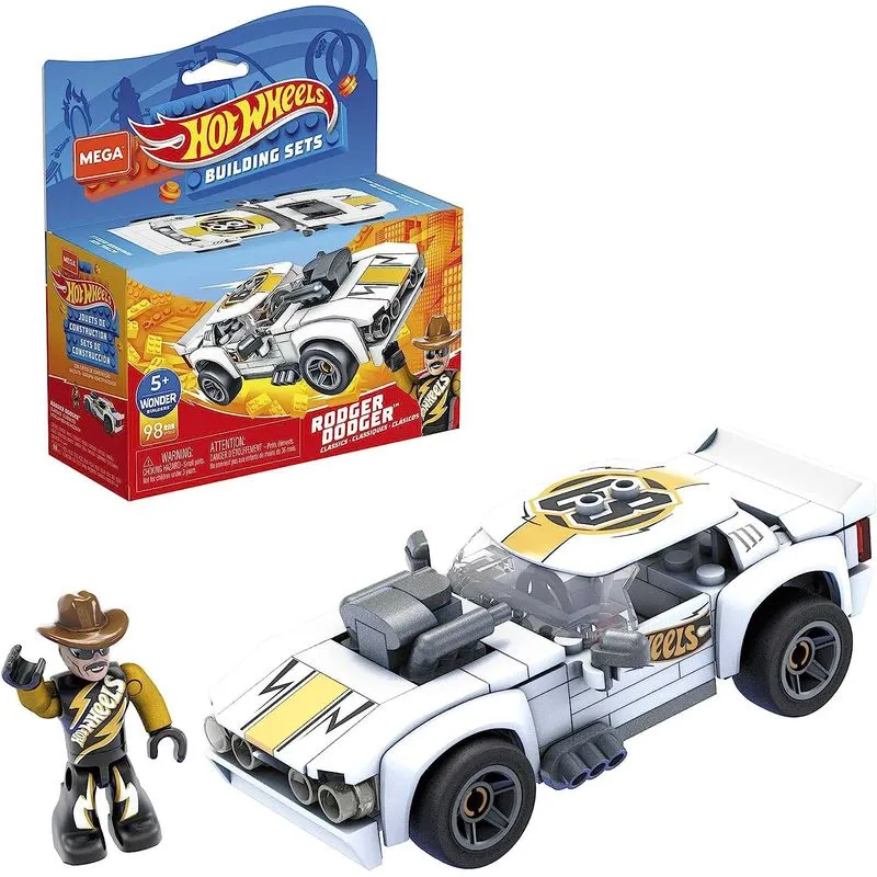 Blocos de Montar - Mega Construx Hot Wheels - Rodger Dodger - GVM28 MATTEL