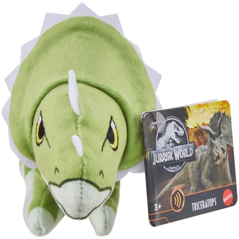 Pelucia - Jurassic World - Mini Dinossauro Com Som - Triceratops - HHB22 MATTEL