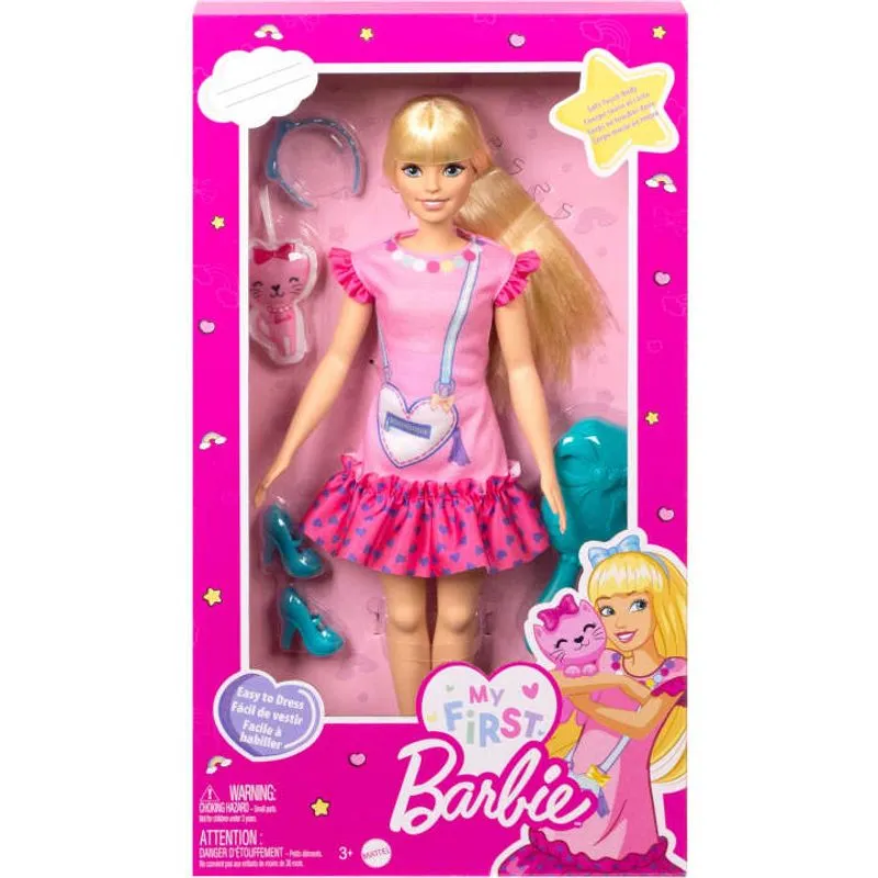 Boneca - Minha Primeira Barbie Loira com Gatinho - HLL18 MATTEL