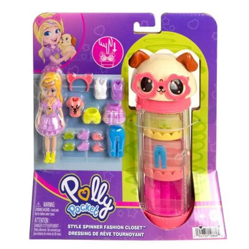 Boneca - Polly Com Armario Giratorio - Cachorrinho - MATTEL