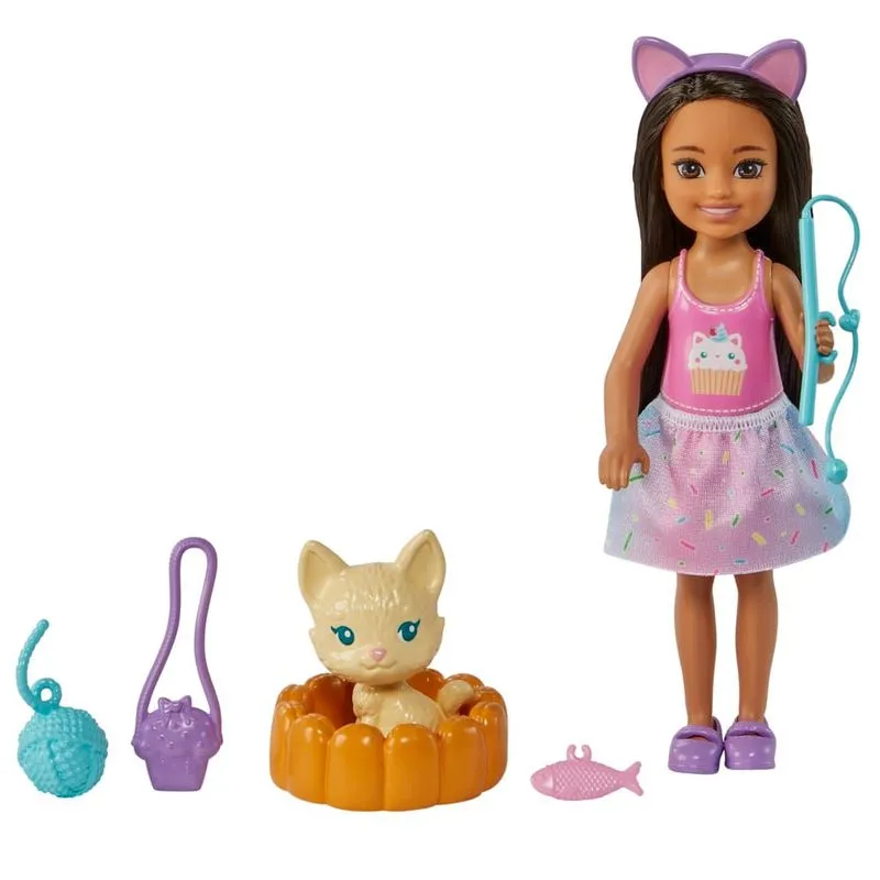 Boneca - Barbie Chelsea com Gatinho e Acessorios - HGT08 - MATTEL