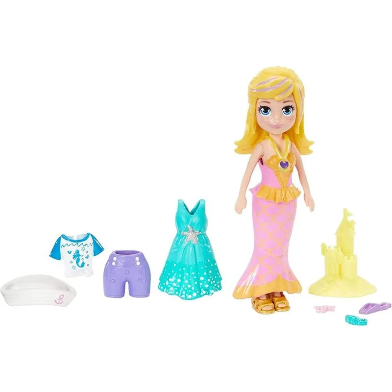 Boneca - Polly Pocket Fashion - Pack Modas de Sereia - GDM01 - MATTEL